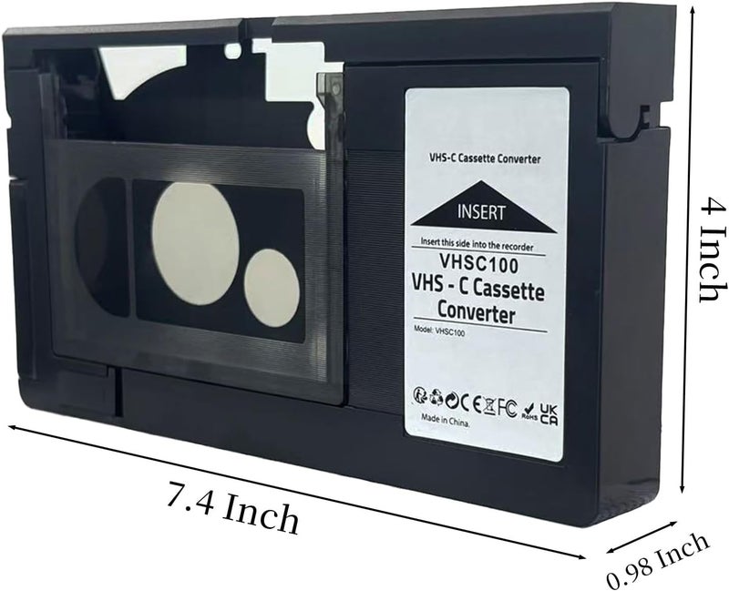 BECBOLDF محول شريط كاسيت VHS-C لكاميرات الفيديو المثبتة مثالي لجهاز VCR، مشغل شريط الفيديو وتحويل VHS إلى رقمي - Image 3